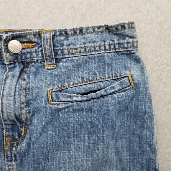 Vintage Lucky Brand Jeans Skirt Womens 12 Blue Pockets 25x16‎ - Picture 3 of 13